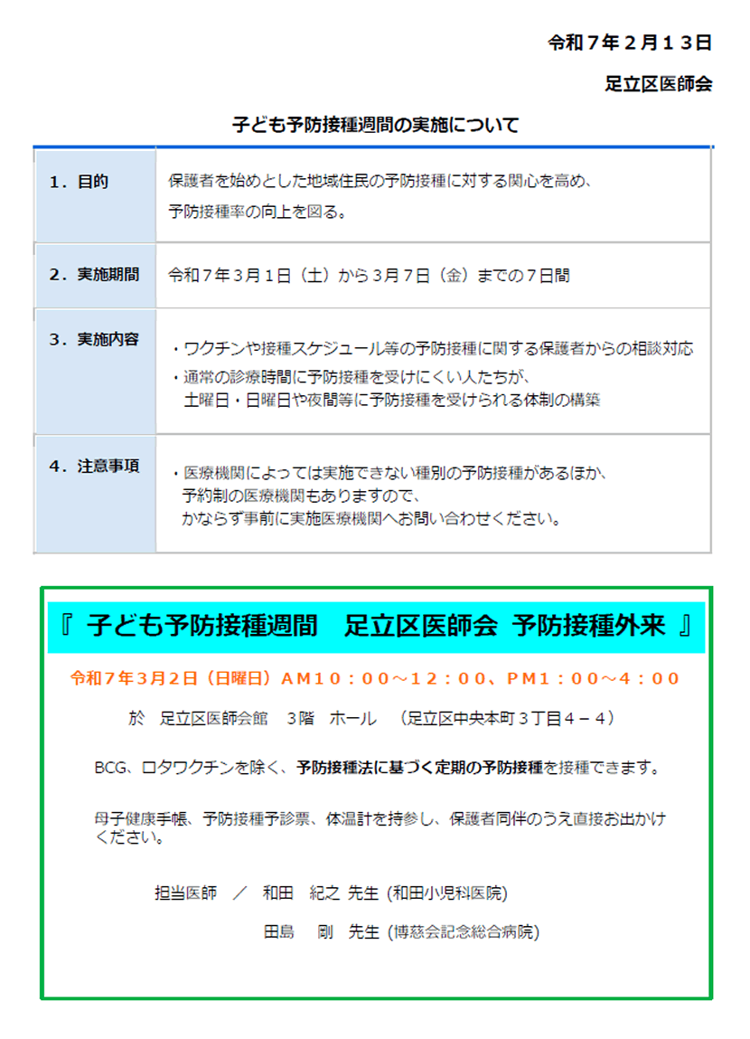 子ども予防接種実施要項